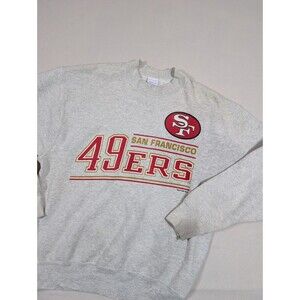 Vintage 1995 Salem Sportswear San Francisco 49ers Gray Sweatshirt Sweater Sz M